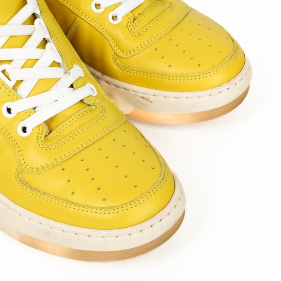 Acne Studios Perey Yellow Leather Low Top Lace Sneaker - Picture 6 of 12